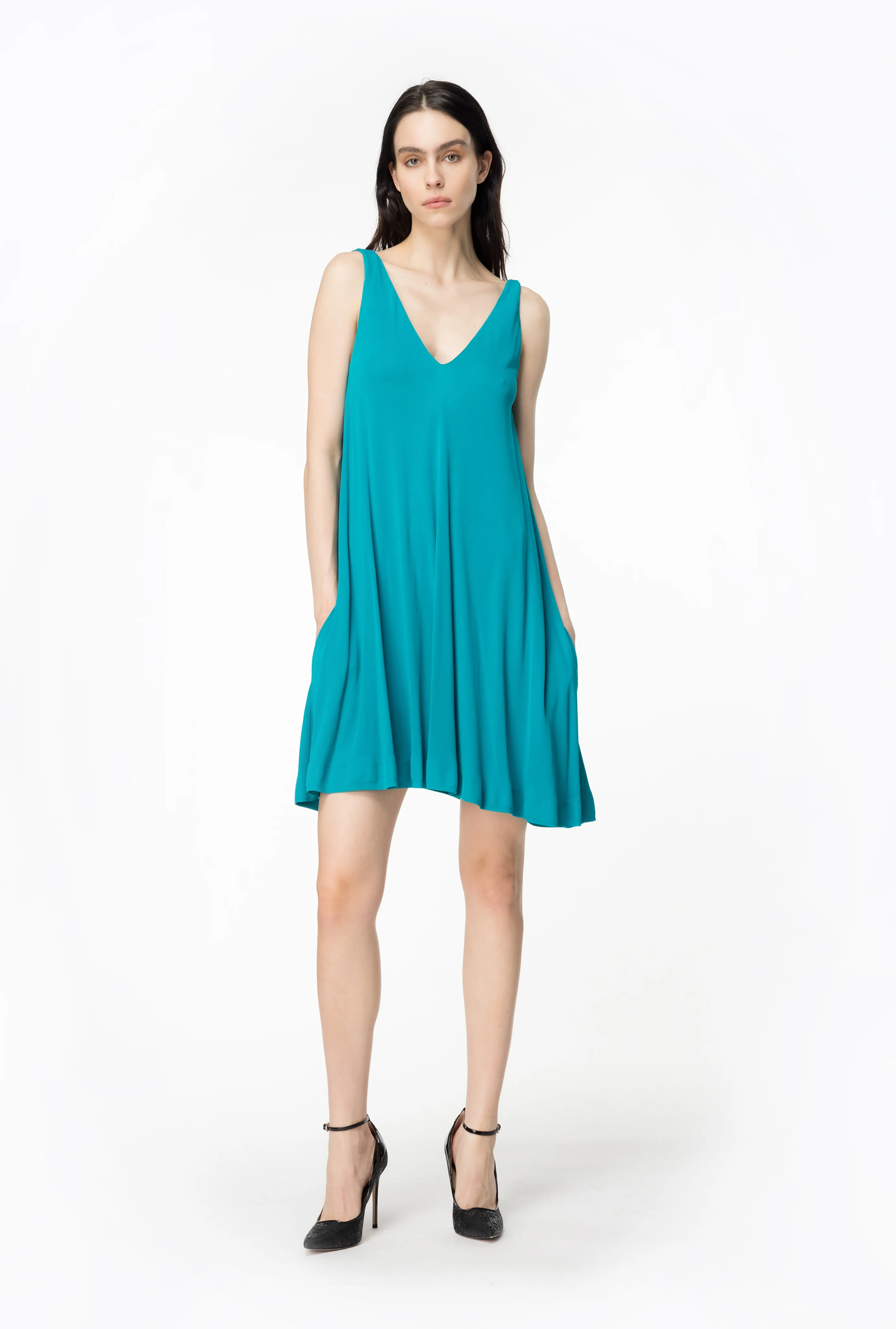 Mini-robe ceinturée | Bleu