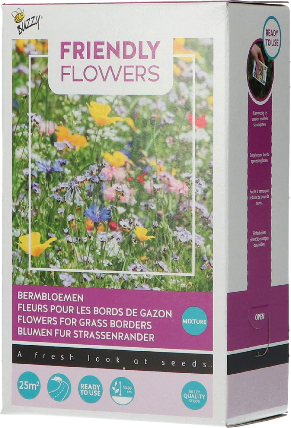 Buzzy grow gifts zaden strooidoosje friendly flowers bermmengsel 100g