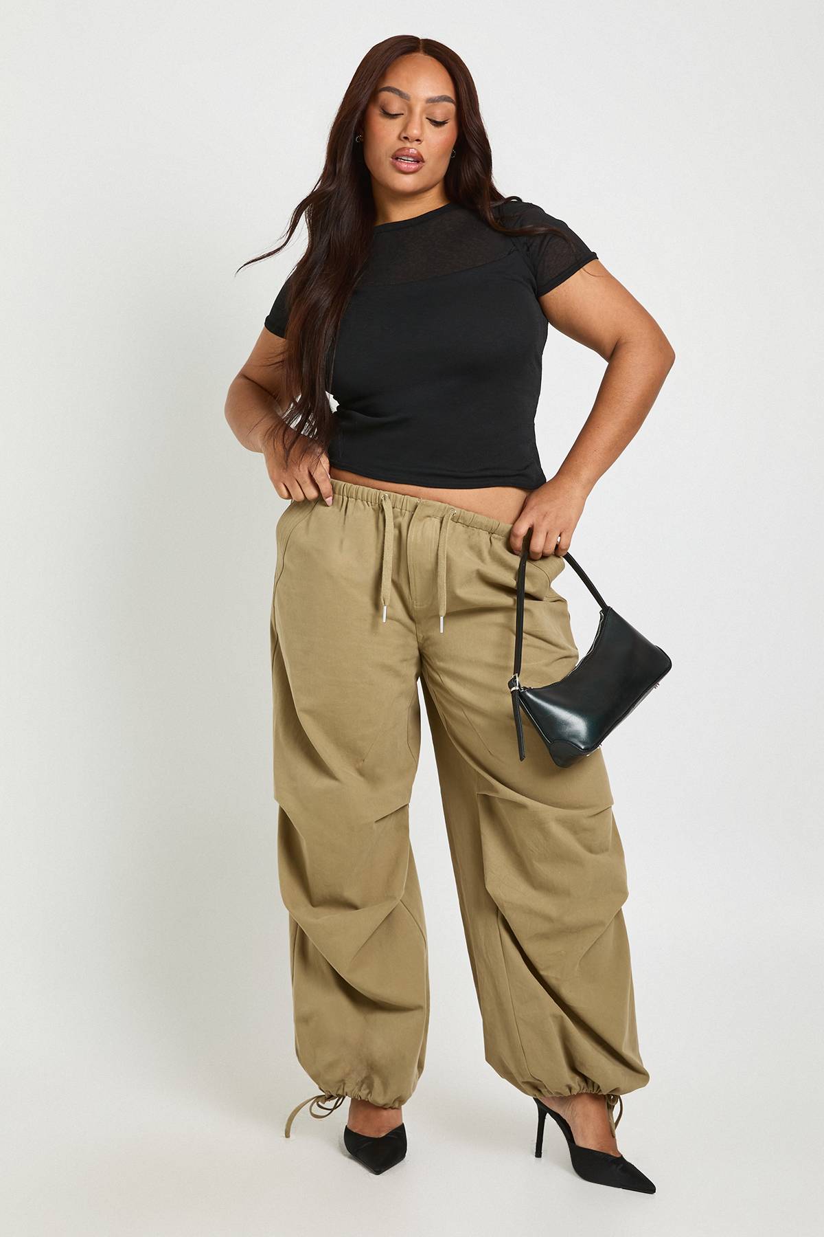 boohoo Haut Grande Taille 2 en 1 à Manches Courtes Superposées