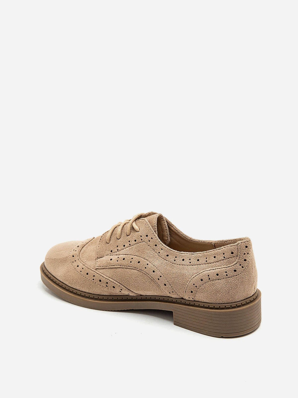 Derbies à détails ajourés- Taupe