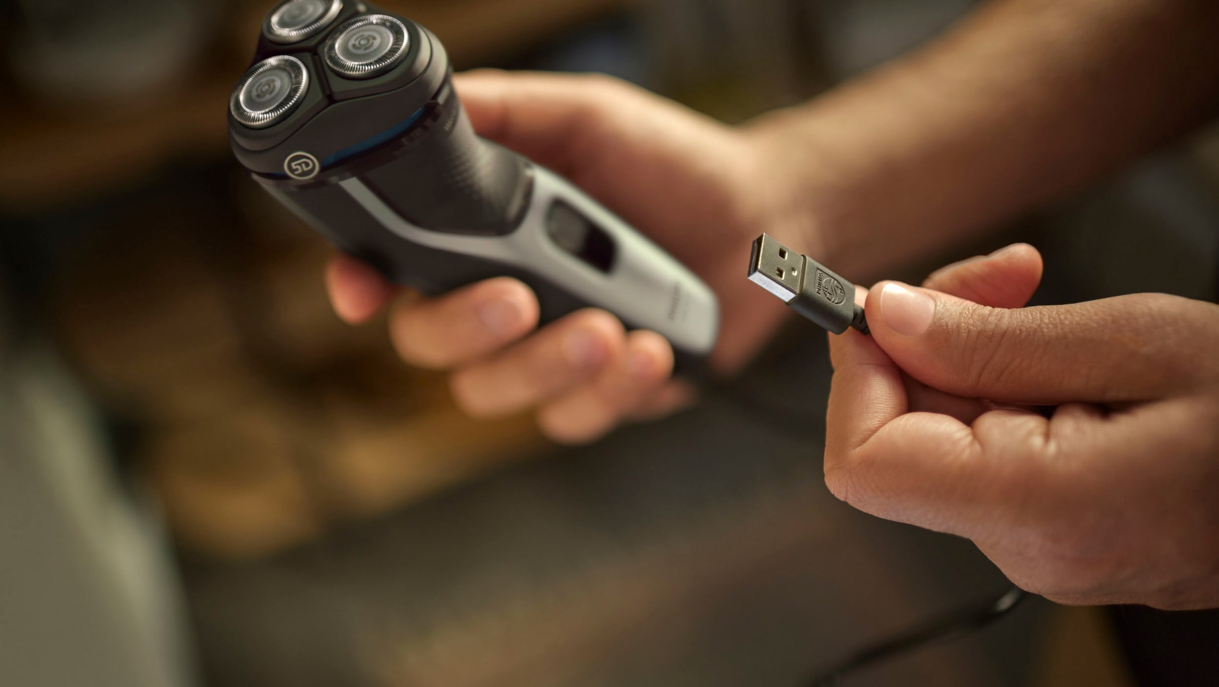 Philips Elektrorasierer »Shaver Series 3000 S3143/00« 1 Stk. Aufsätze ausklappbarer Präzisionstrimmer 5-dimensional bewegl. Flex-Scherköpfe, Schutzkappe