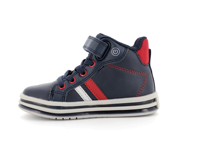 Geox-J PAWNEE BOY-J16FGC Matières combinées Marine Rouge