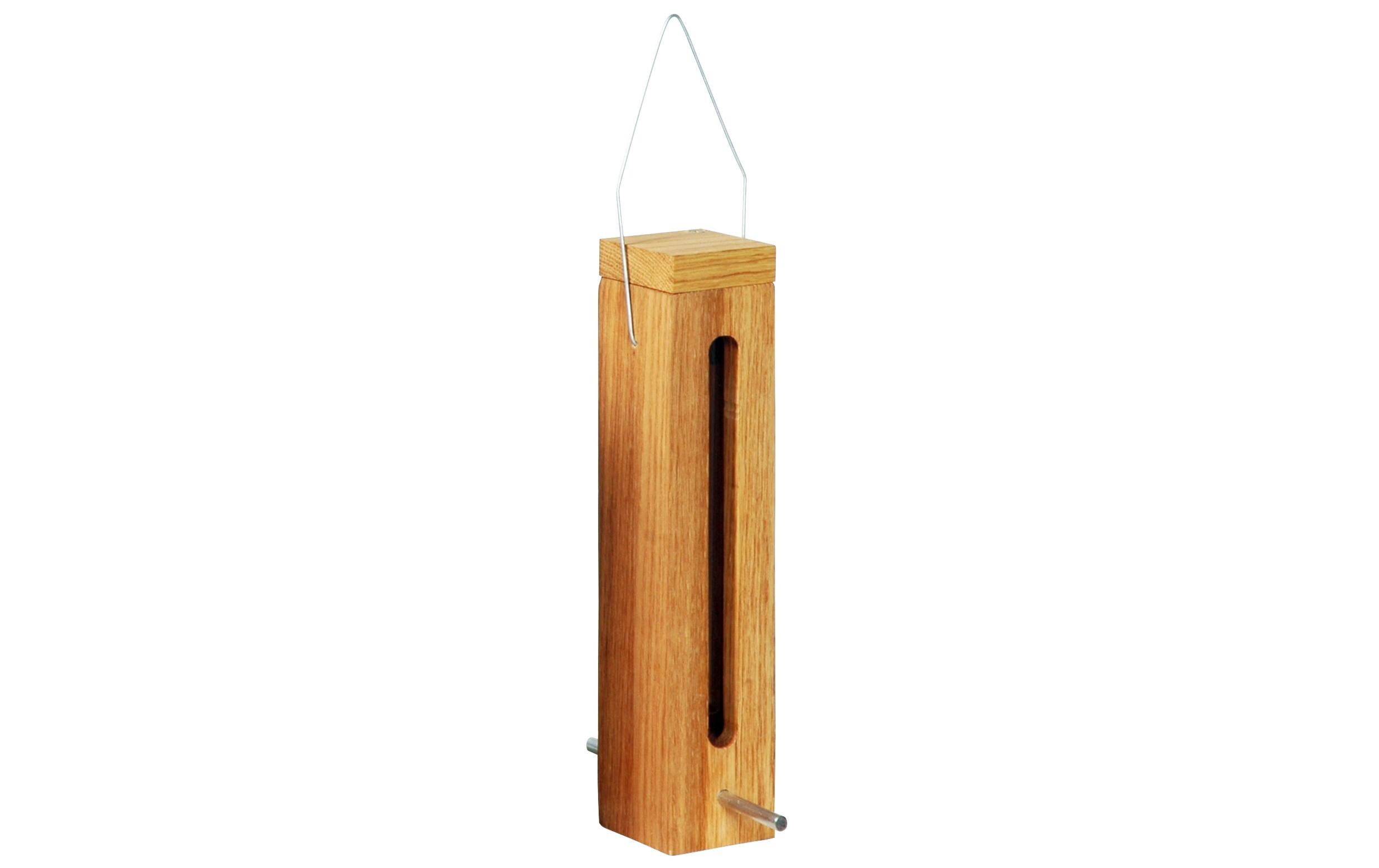 Futterspender für Wildvögel, 5 x 5 x 23 cm, HolzFuttersäule zum Aufhängen