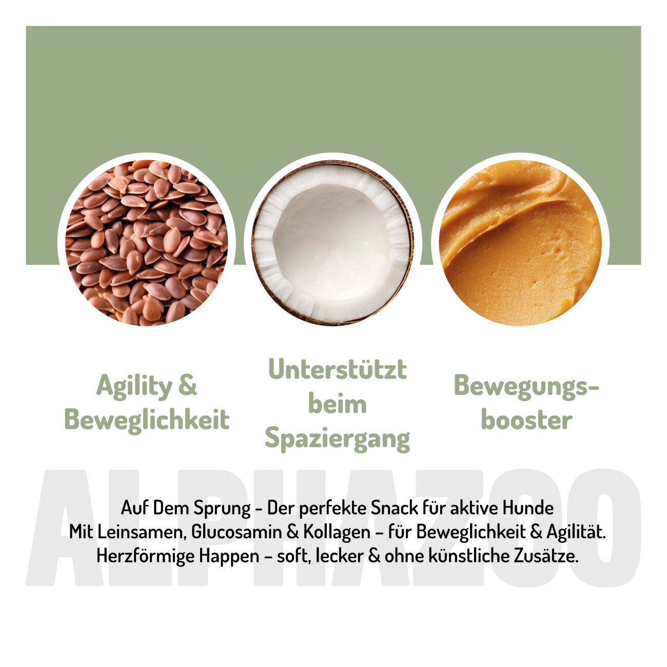 ALPHAZOO Auf Dem Sprung 60g I Funktionssnack für Gelenke & Knochen