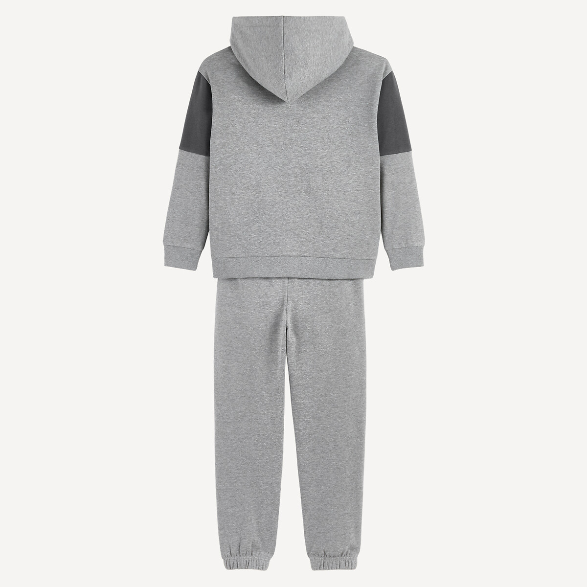 COLEÇÕES LA REDOUTE<br>Conjunto de moletom com capuz e calça de moletom mesclados