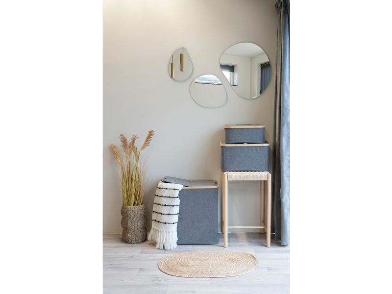 House Nordic Wäschekorb  Noto 90 l, Grau Wäschesammler