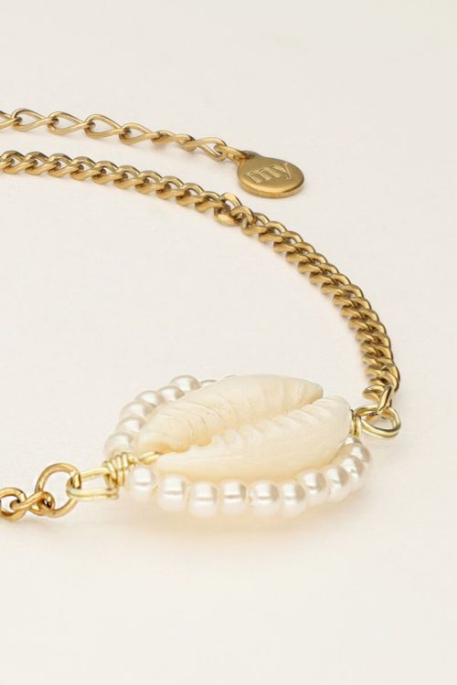 Armband met schelp en parels