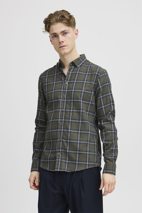 Casual Friday CFANTON LS BD 0159 checked brushed Deep depths melange