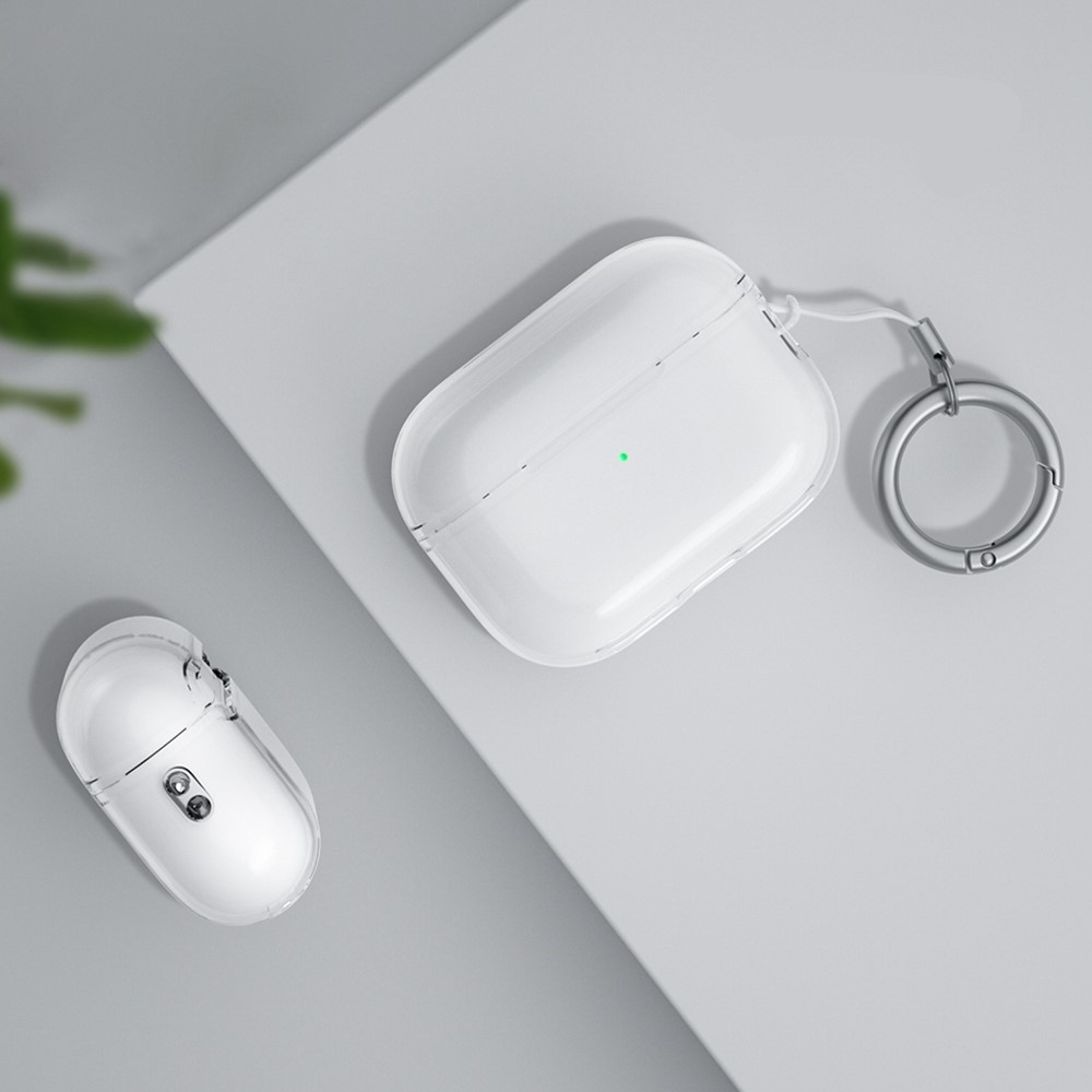 AirPods Pro 2 / AirPods Pro Gummi Schutzhülle   Scharnierring - Transparent