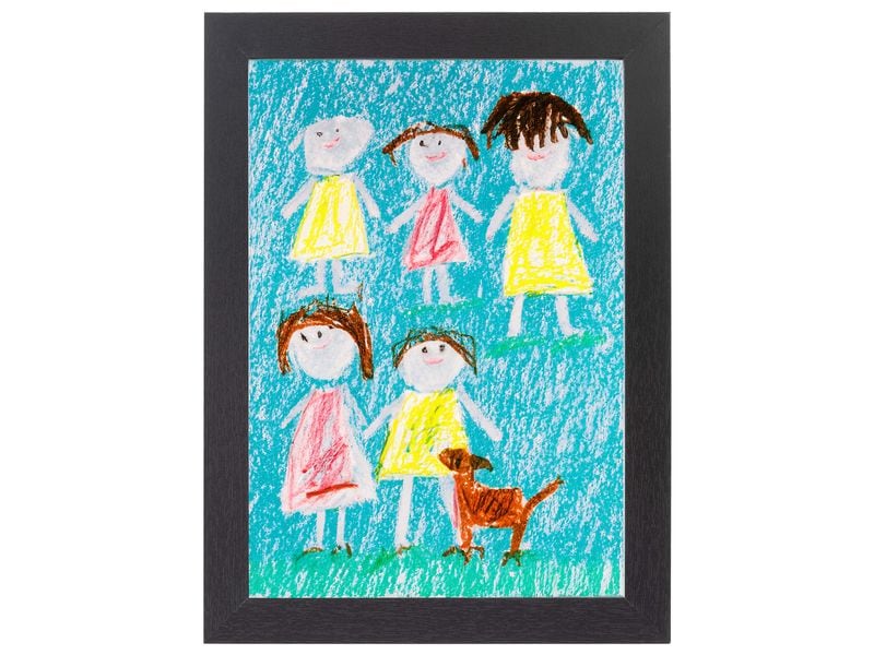COCON Bilderrahmen für Kinderzeichnungen 34 x 25 x 4 cm, Sc Kunstrahmen für Kinderzeichnungen