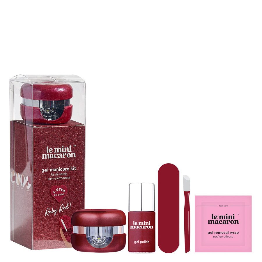 Le Mini Macaron Gel Manicure Kit Ruby Red 5pcs