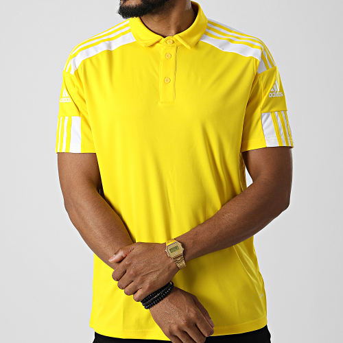 Polo Manches Courtes De Sport A Bandes GP6428 Jaune