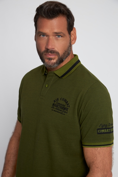 Poloshirt, Halbarm, Piqué, Badges