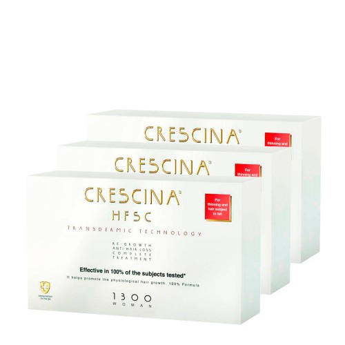 Crescina Transdermic HFSC Tratamento Completo 1300 Mulher 60x3,5ml