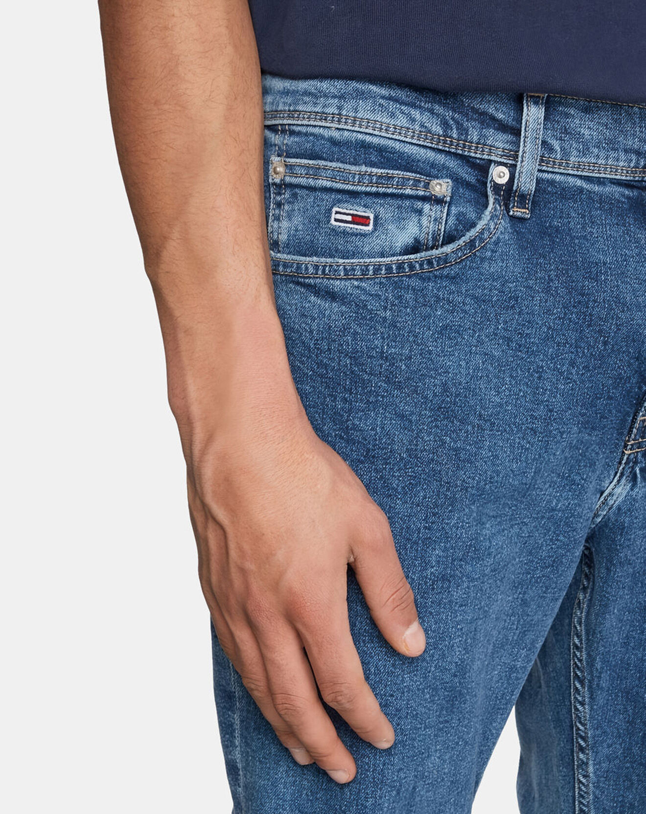 Tommy Jeans Jean droit Ethan bleu