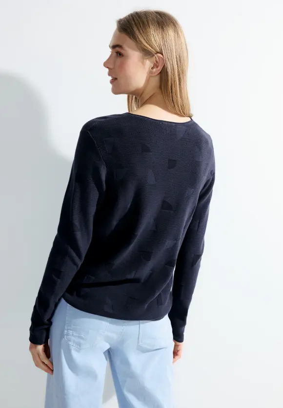 Struktur Strickpullover - universal blue
