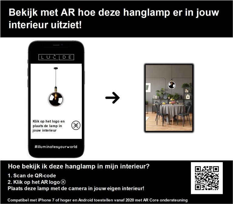 Lucide Julius hanglamp Ø40 opaal