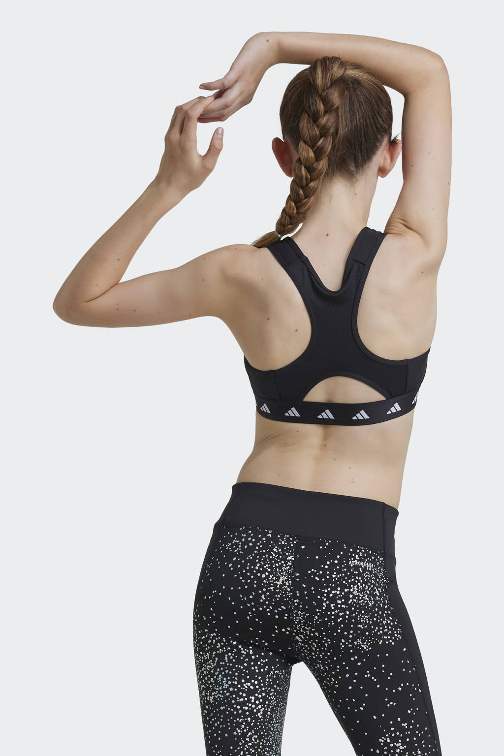 adidas sporttop Techfit Power zwart/grijs