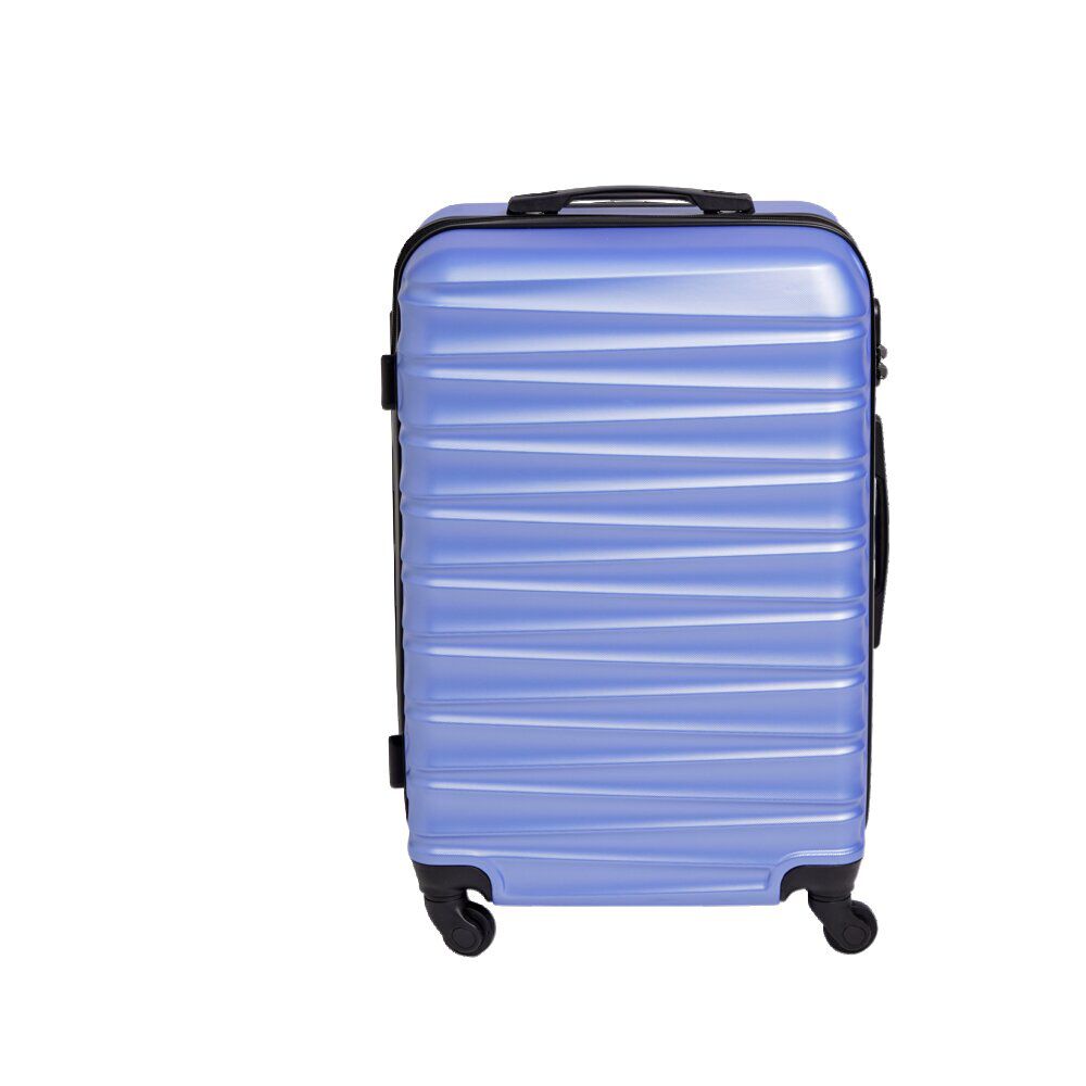 Valise cabine 62L plastique ABS bleue 45x25xH66cm