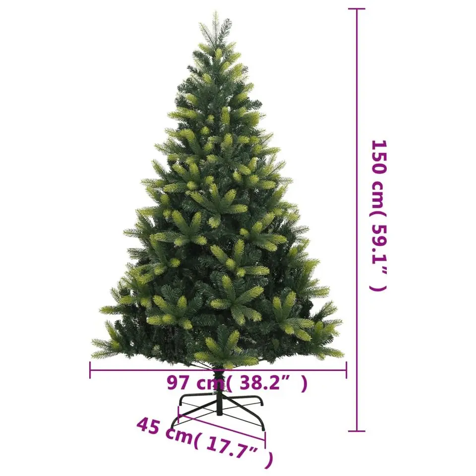 vidaXL - Gescharnierde Kunstkerstboom - Groen - 150 cm