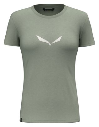 T-Shirt Manches Courtes Femme Salewa Solidlogo Vert