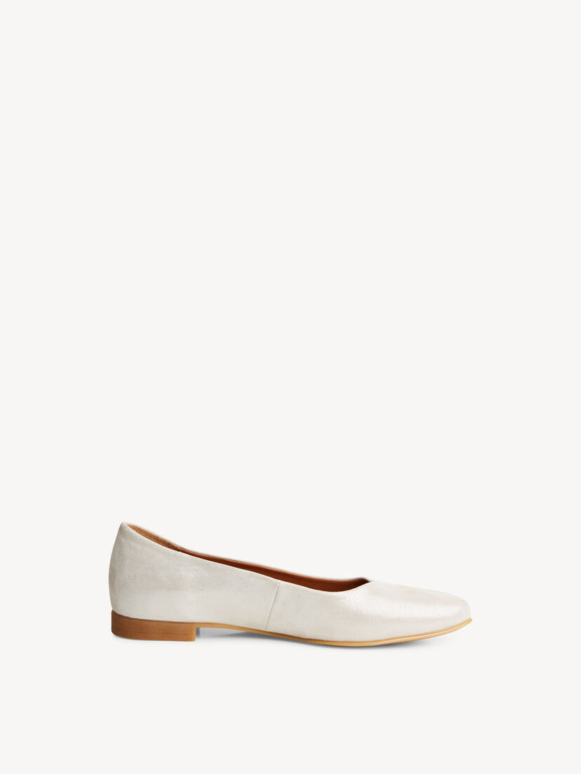 Leren Ballerina - beige