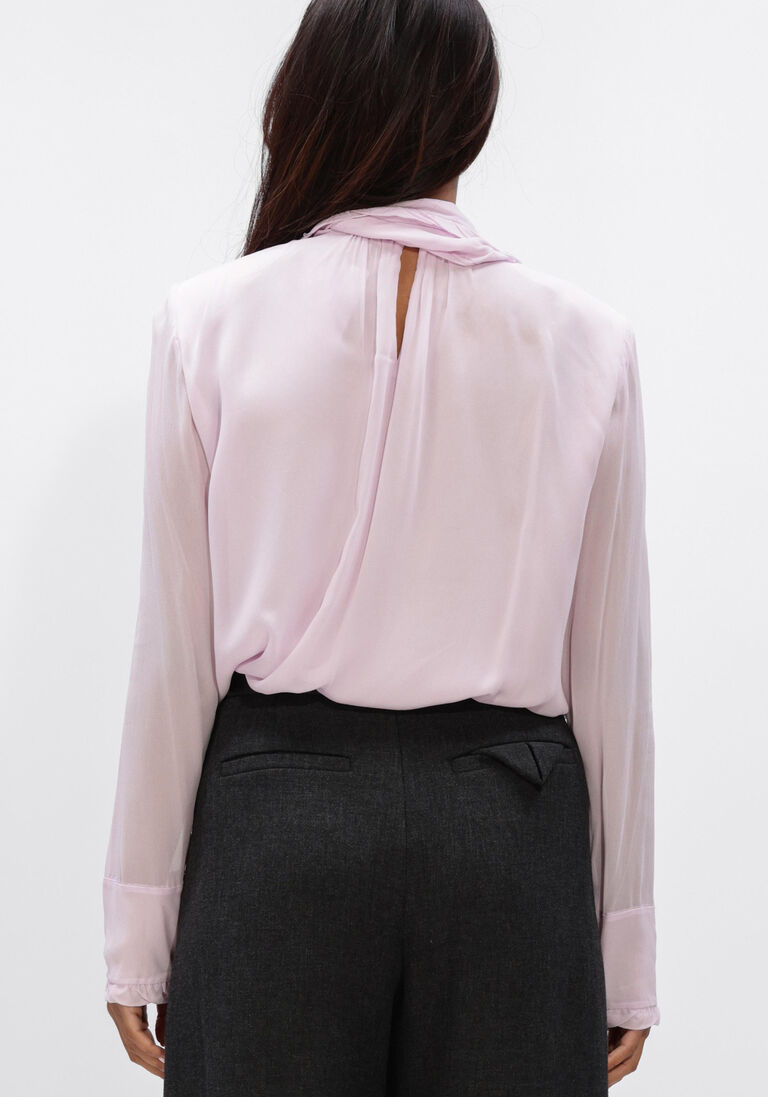 roze dorothee schumacher blouses sheer twist blouse