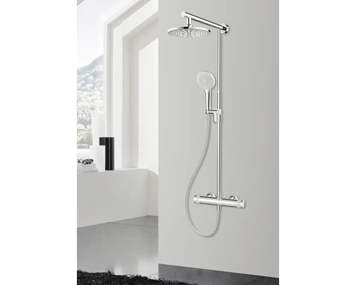 AVITAL douchekolom incl. thermostaat TOPINO chroom glanzend
