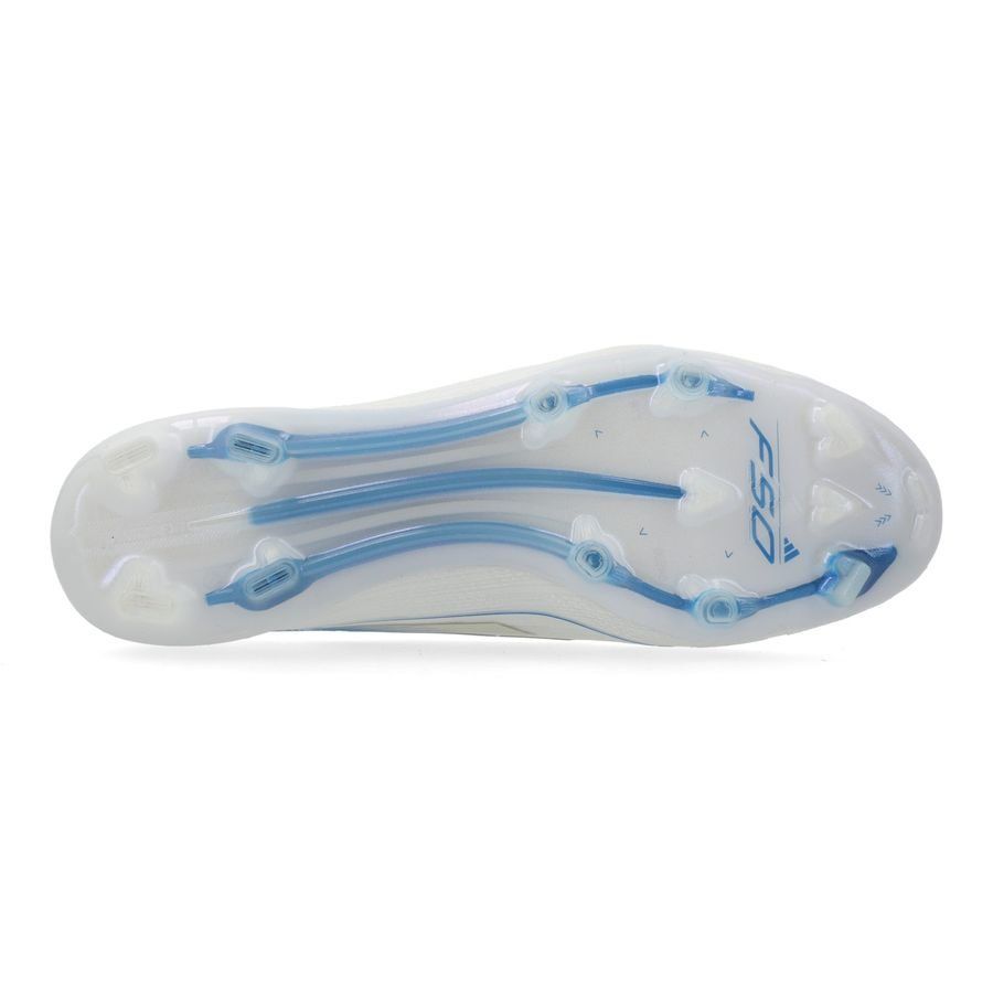 adidas F50 Elite Laceless FG Polar Victory - Blanc/Argenté/Bleu