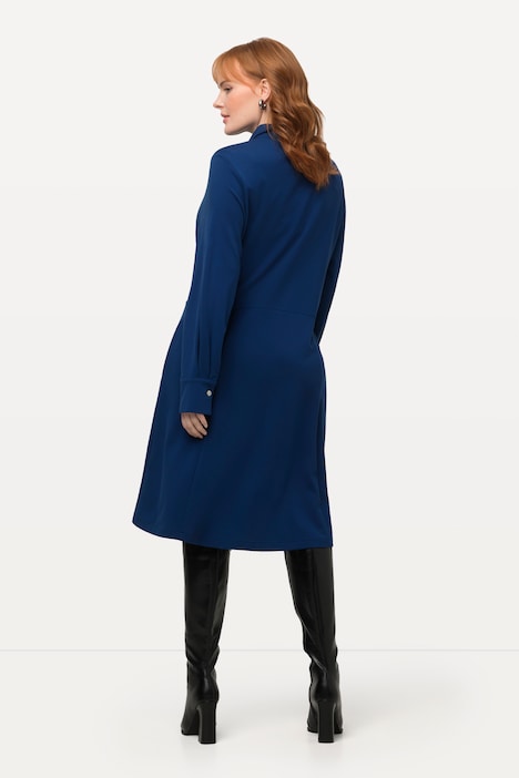 Hemdblusenkleid, Punto di Roma, Hemkragen, Langarm