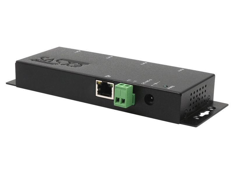 Exsys Serieller Geräteserver EX-6114-2 4-Port-RS-232 Ethernet zu 4x RS-232 port, inkl. 12V/3A Netzteil