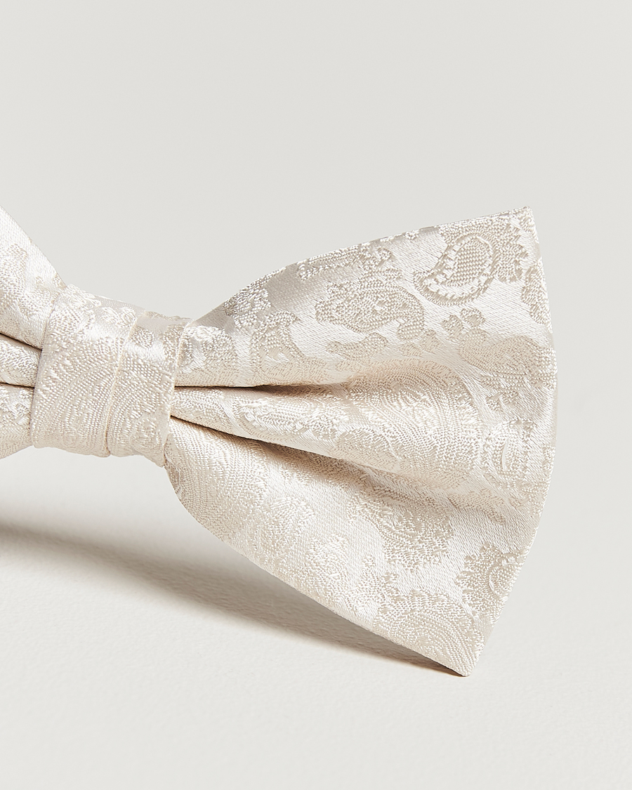 Amanda Christensen Tonal Paisley Pre Tie Silk Cream