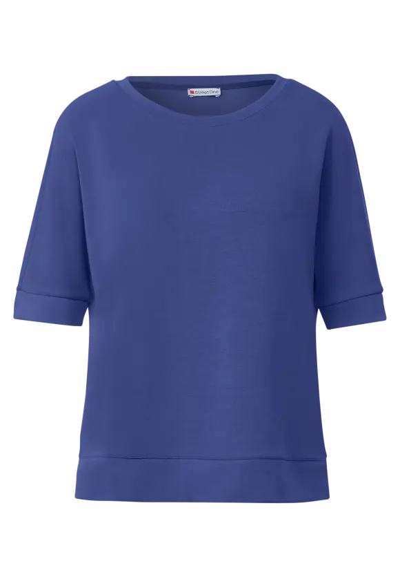 Seiden Look T-Shirt - intense royal blue