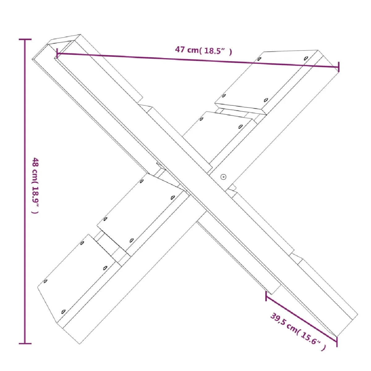 vidaXL Porte-bûches - Pin gris