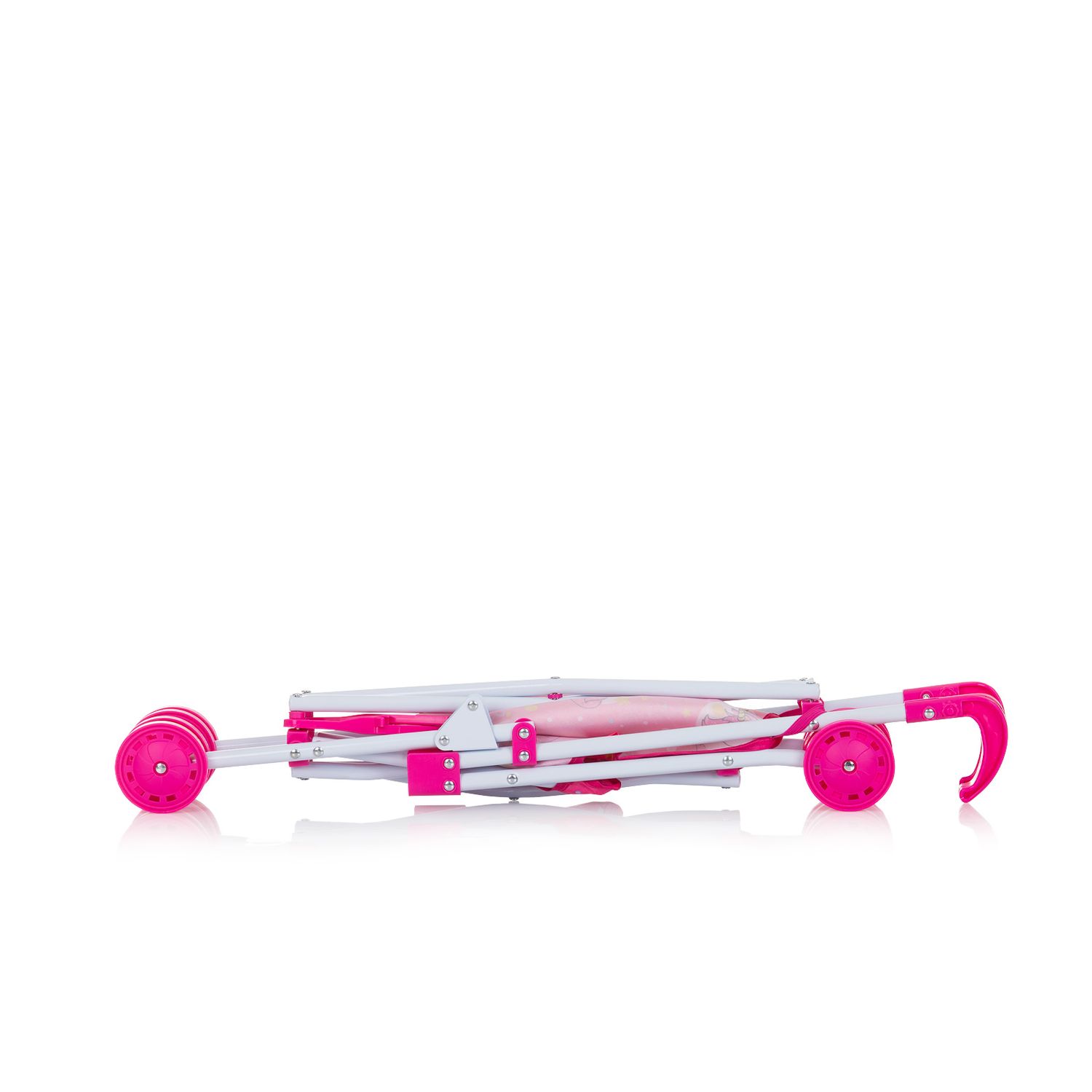 Chipolino Puppenbuggy Lily klappbar, Doppelräder, ab 3 Jahren, Schiebehöhe 57 cm pink