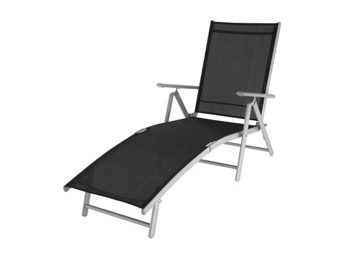 Transat bain de soleil grise 153 x 62 x 86 cm 2208110