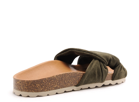 Verbenas mules et sabots plats femme roma kaki