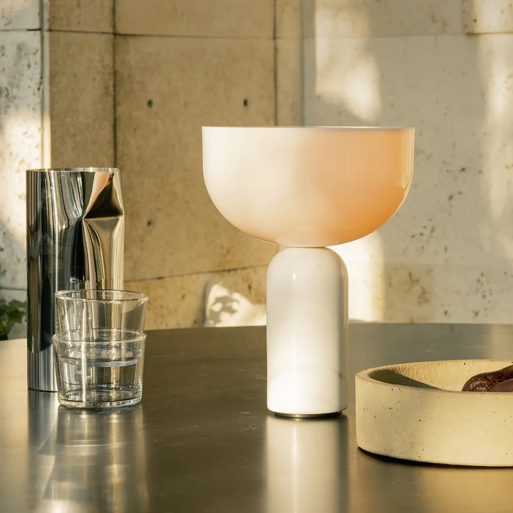 New Works - Kizu Portable LED Tischleuchte mit Akku, breccia pernice