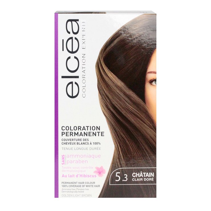 Coloration permanente couleur 5.3 châtain clair doré