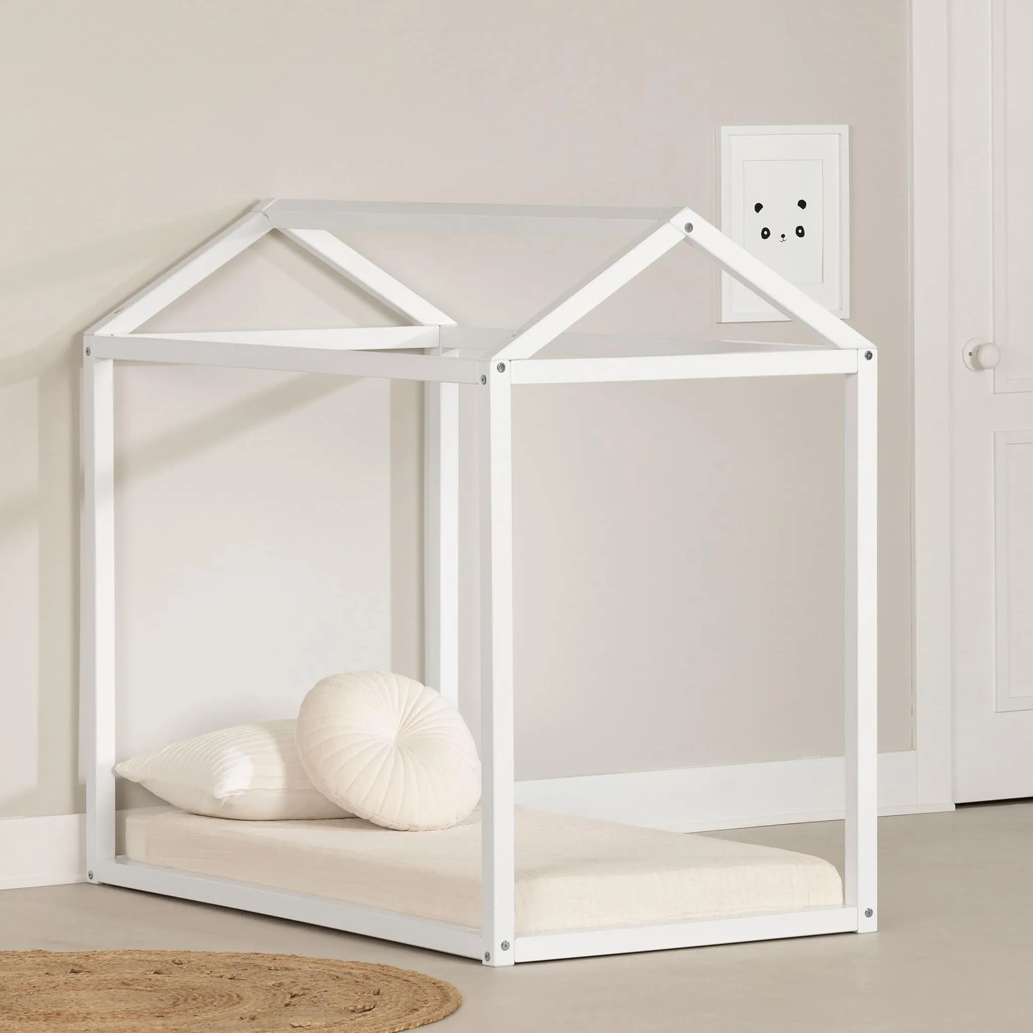 South Shore Lit Maison Lit de Transition pour enfant - Sweedi Blanc
