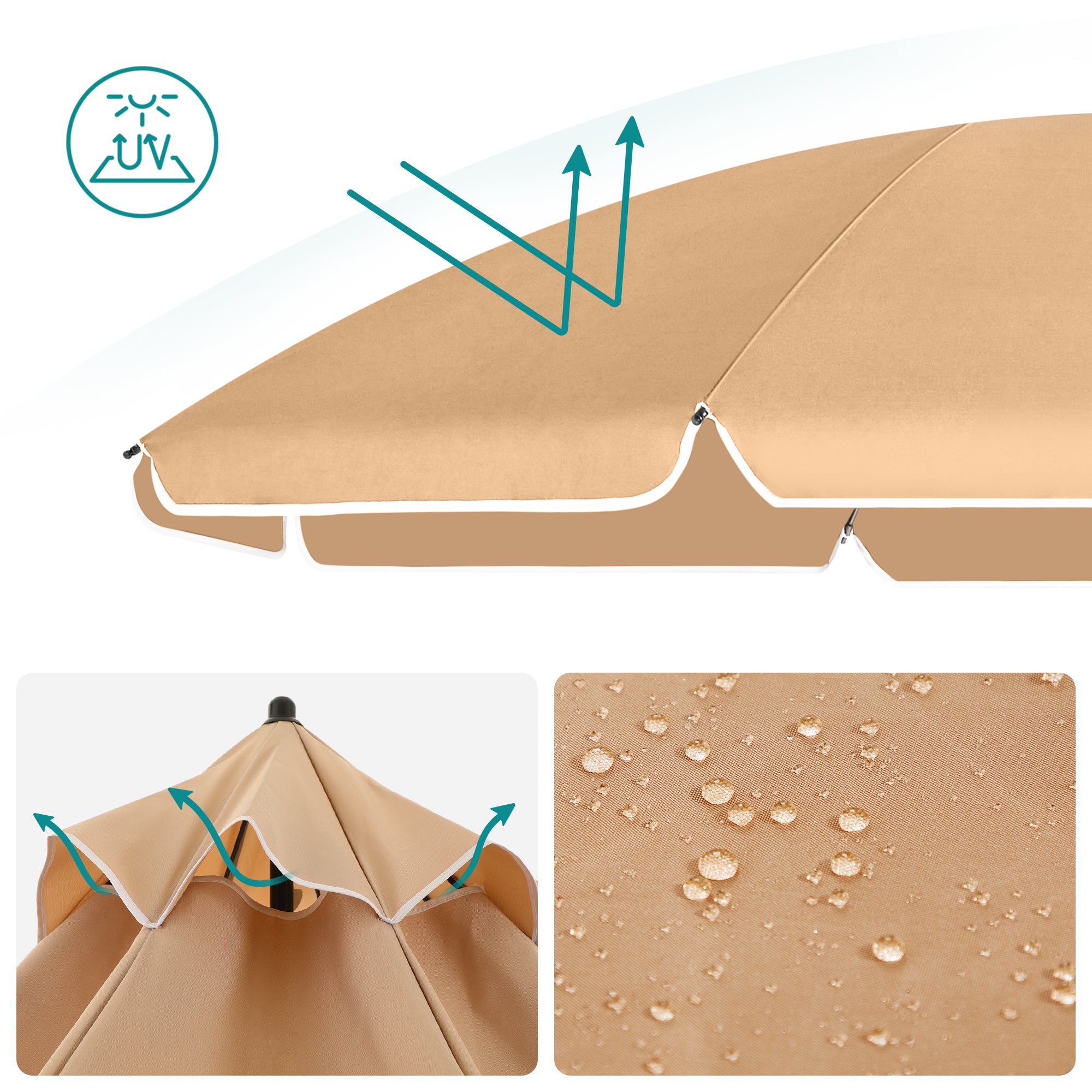 ACAZA Stokparasol Taupe