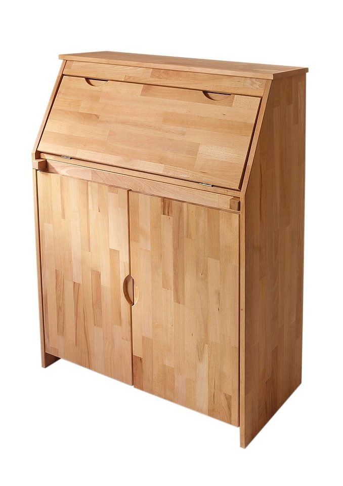 Home affaire Sekretär »Luzern, Schreibtisch,« kompakter Home-Office-Tisch, Massivholz, Breite 83 cm
