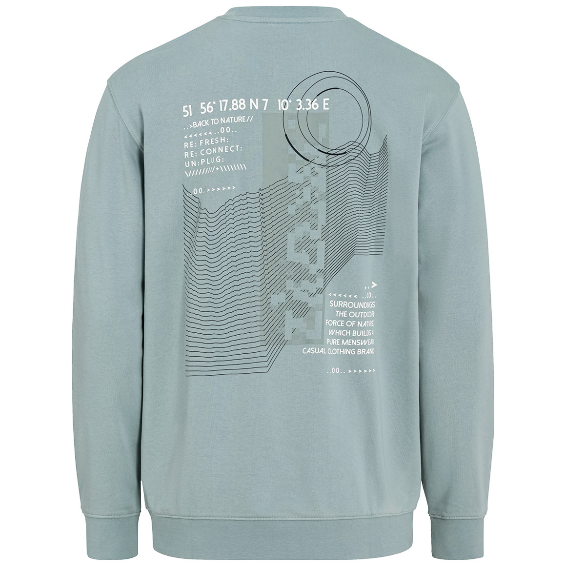 VanVaan Denim Herren Sweatshirt mit Backprint türkis