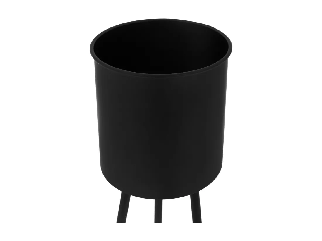 ML-Design Porte-fleurs Lot de 2, noir, 22x22,5x66 cm/23x26x79 cm, en acier, structure métallique Porte-plantes, support de pots de fleurs 2 pièces, support de pots de fleurs, tabouret de fleurs Pot de plantes Déco Support de pots de plantes
