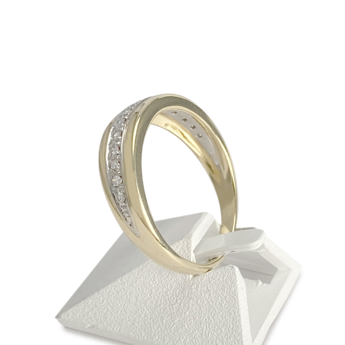 Bague d'occasion 2 ors 750 diamants