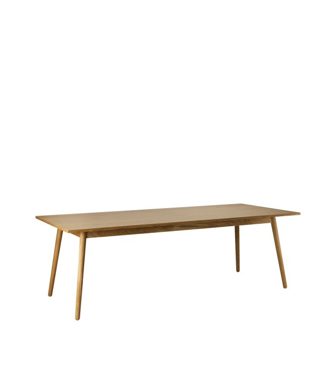FDB Møbler C35C Tafel eiken linoleum naturel/zwart