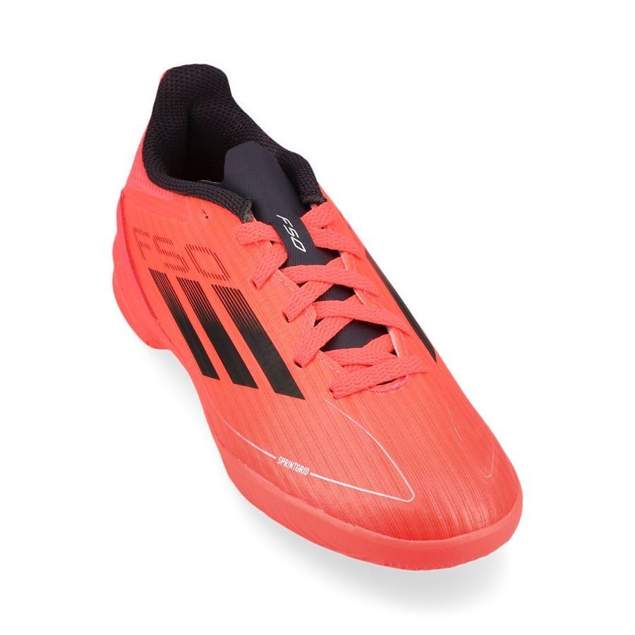 adidas F50 League IN Vivid Horizon - Turbo/Aurora Black/Argenté Enfant