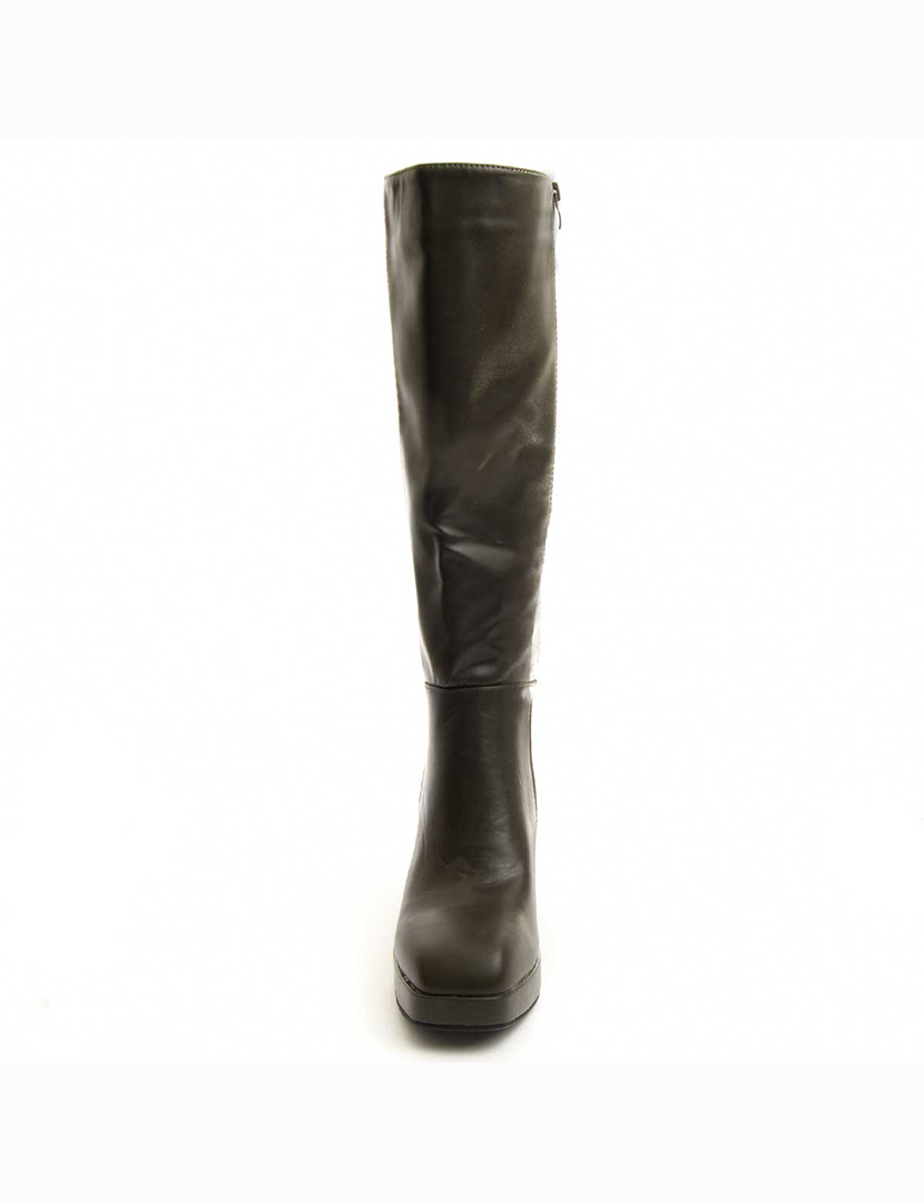 High Heeled Long Boots Black