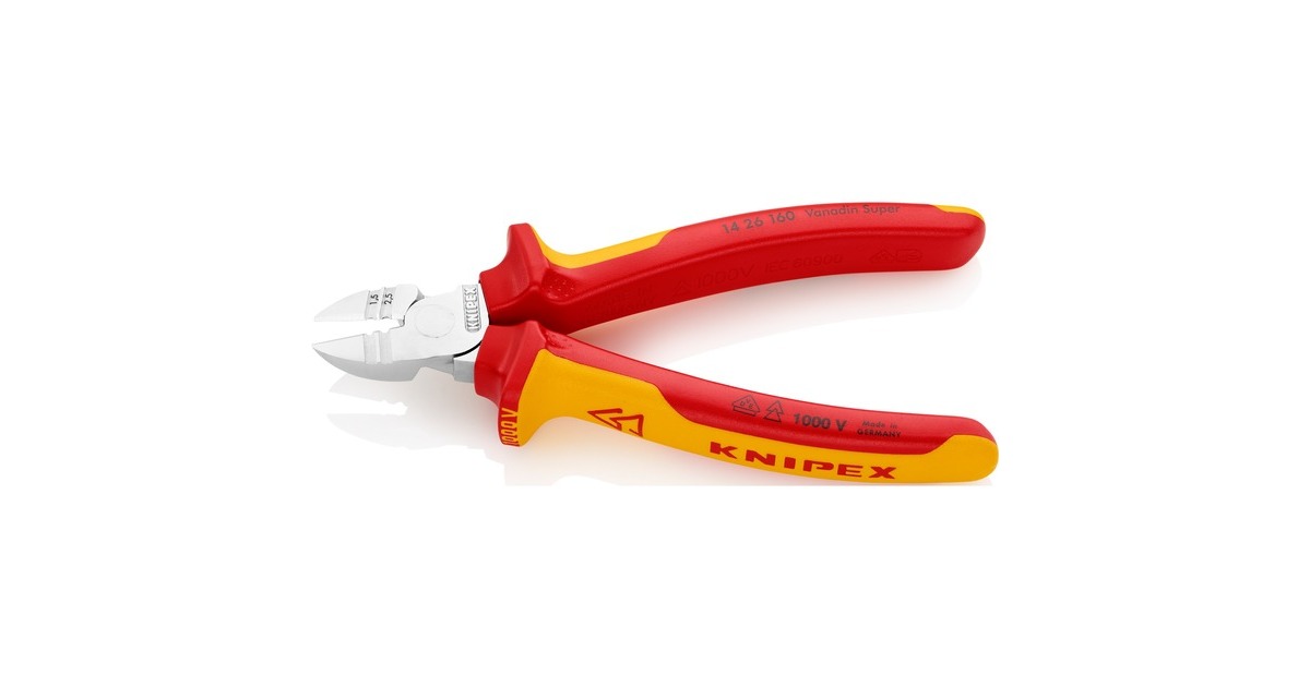 KNIPEXDiagonale striptang 1426160 kniptang  (Rood/geel)
