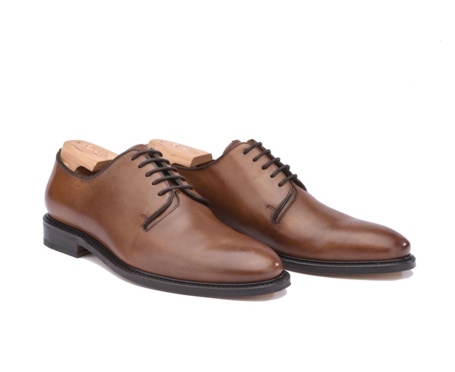 Richelieu homme Châtaigne Patiné semelle cuir - CHINGFORD